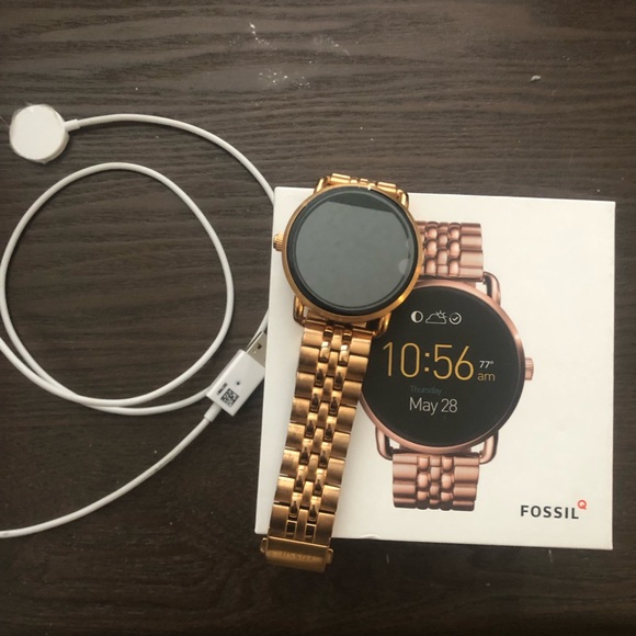 Rose Gold Fossil Q Wander Smartwatch Wander Rose Gold Fossil Q